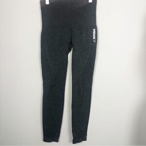 GYMSHARK | Charcoal Gray 7/8 Length Leggings Booty Accents Women’s Size Small